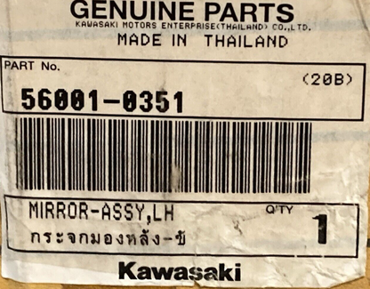 NEW GENUINE KAWASAKI 56001-0351 Mirror - Assembly, Lh