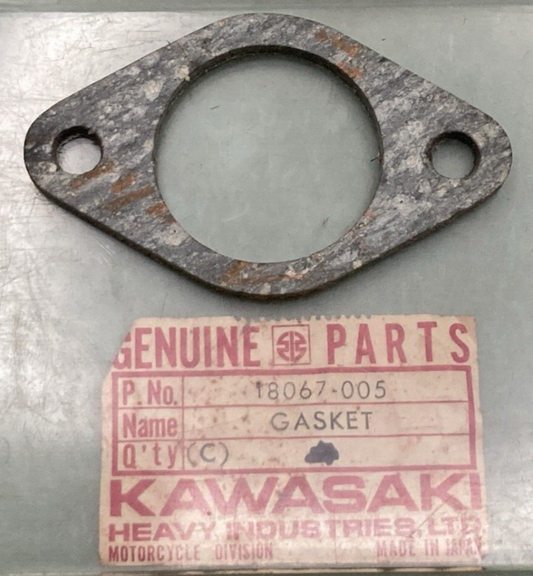 QTY 2 NEW GENUINE KAWASAKI 18067-005 GASKET EXHAUST PIPE