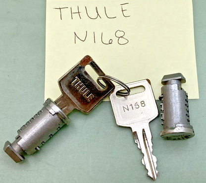 NEW GENUINE THULE N168 ROOF RACK LOCK SET BARREL LOCK & KEY