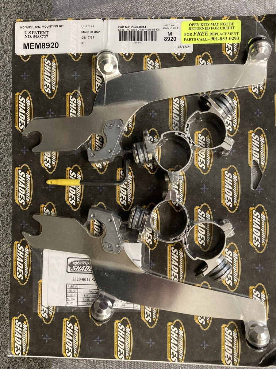 NEW GENUINE MEMPHIS SHADES 2320-0014 HD WIDE S/S MOUNTING KIT