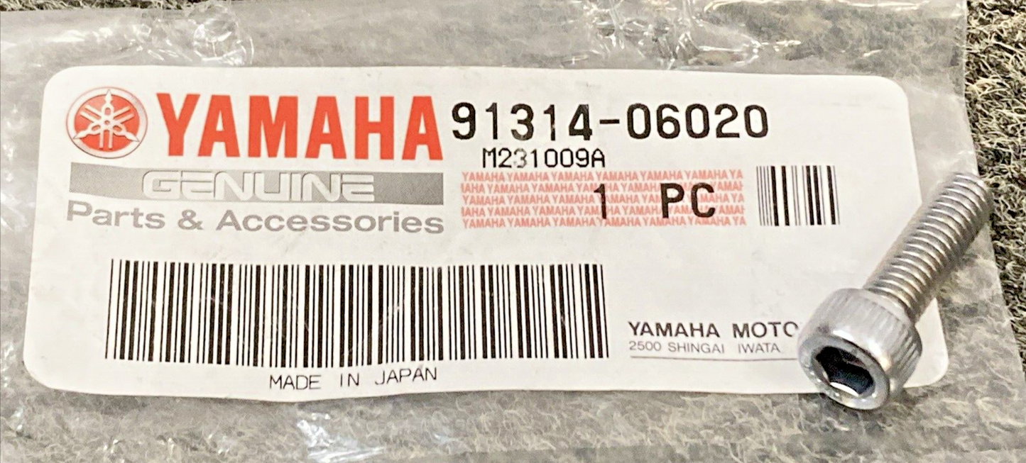 QTY 5 NEW GENUINE YAMAHA 91314-06020 Bolt, Hexagon Socket Head