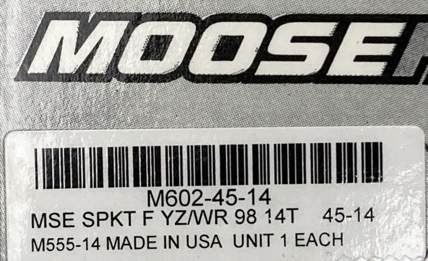 NEW GENUINE MOOSE RACING M602-45-14 SPKT F YZ/WR 98 14T