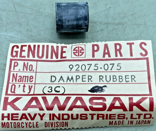 QTY 2 NEW GENUINE KAWASAKI 92075-075 DAMPER RUBBER