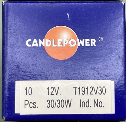 NEW GENUINE CANDLEPOWER T1912V30 BULB 12V 30/30W