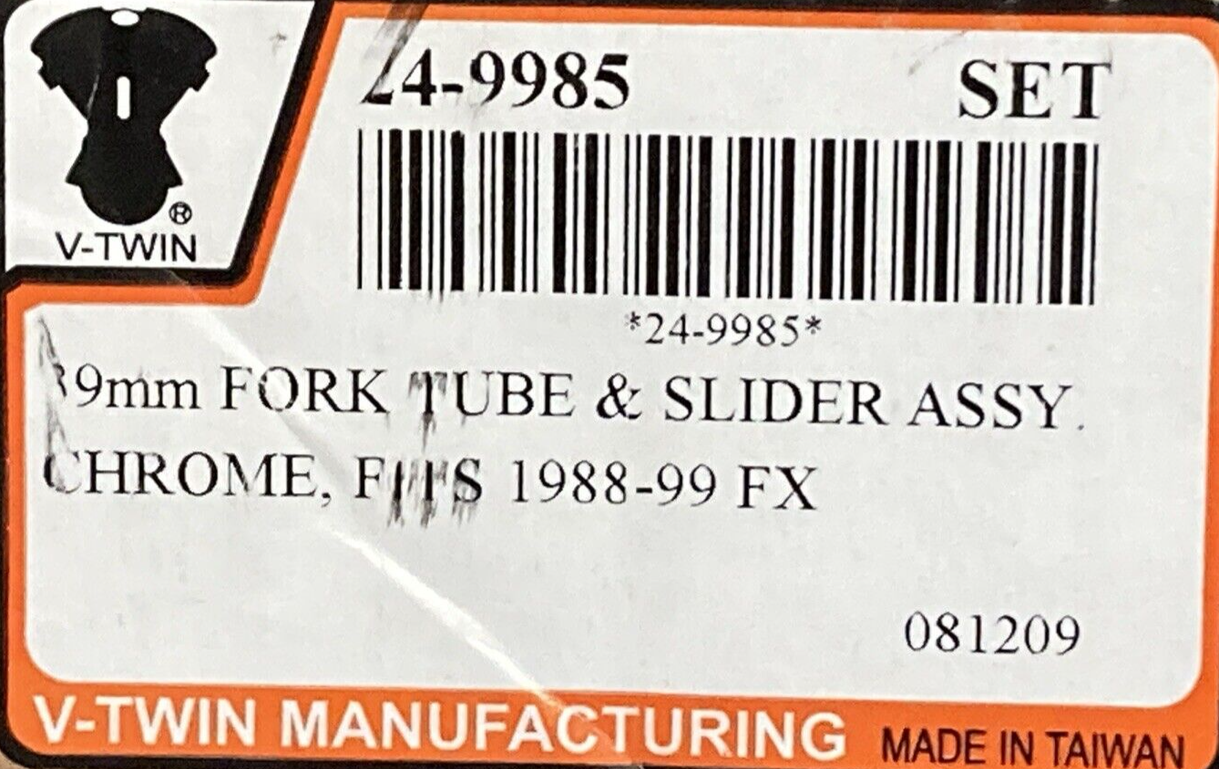 NEW GENUINE V-TWIN 39mm Fork Tube Assembly 24-9985