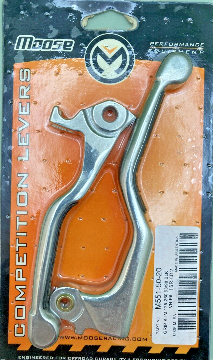 NEW GENUINE MOOSE RACING M551-50-20 COMPETITION LEVER SET W/BLACK GRIP 93/98