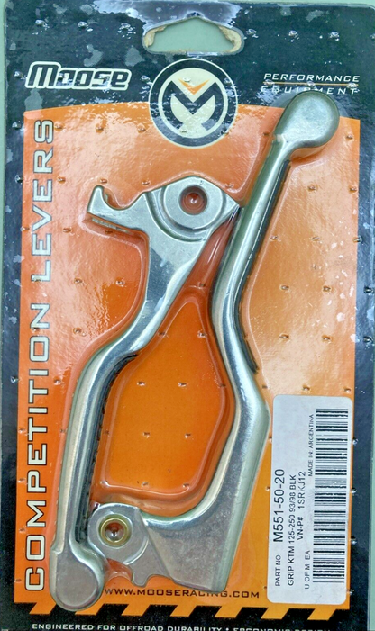 NEW GENUINE MOOSE RACING M551-50-20 COMPETITION LEVER SET W/BLACK GRIP 93/98