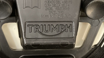 NEW GENUINE TRIUMPH T2314010 Seat, Pillion, Embroidered Silver