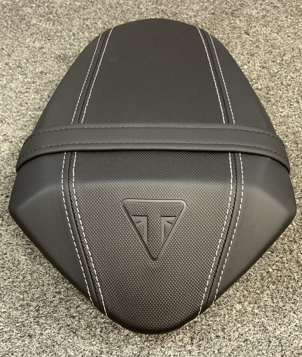 NEW GENUINE TRIUMPH T2314010 Seat, Pillion, Embroidered Silver