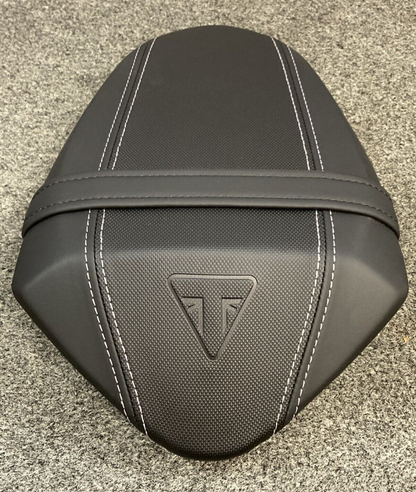 NEW GENUINE TRIUMPH T2314010 Seat, Pillion, Embroidered Silver