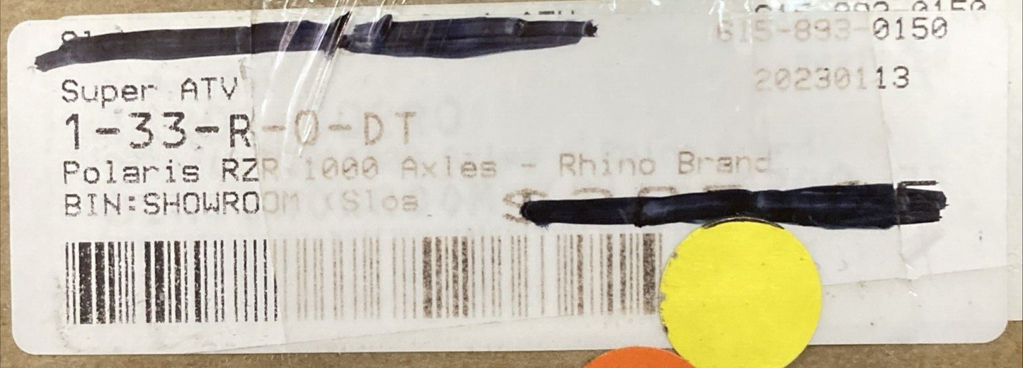 NEW GENUINE RHINO 1-33-R-0-DT Polaris RZR RS1 Axles