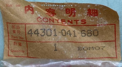 NEW GENUINE HONDA 44301-041-680 AXLE FRONT WHEEL