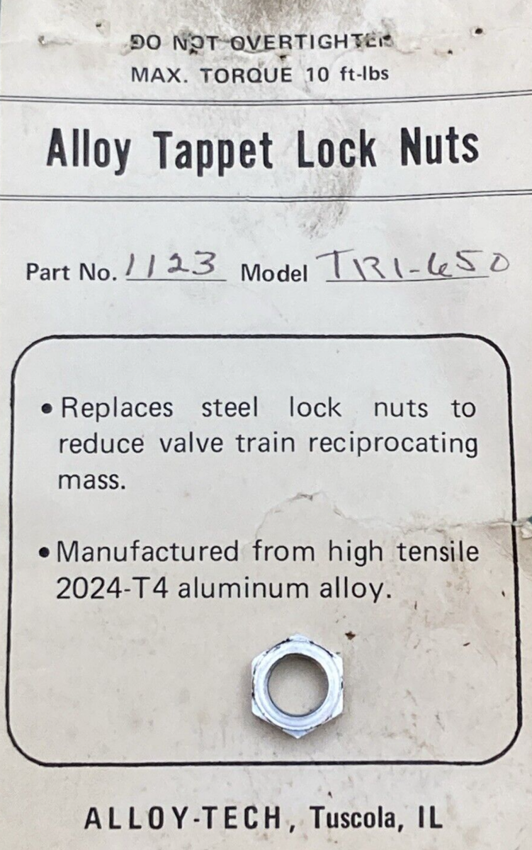 QTY 4 NEW GENUINE ALLOY-TECH 1123 NUT