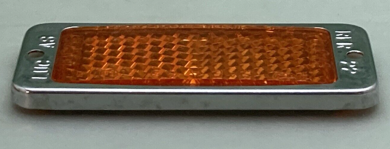 NEW GENUINE LUCAS RER22 REFLECTOR AMBER HOUSING BRACKET CHROME