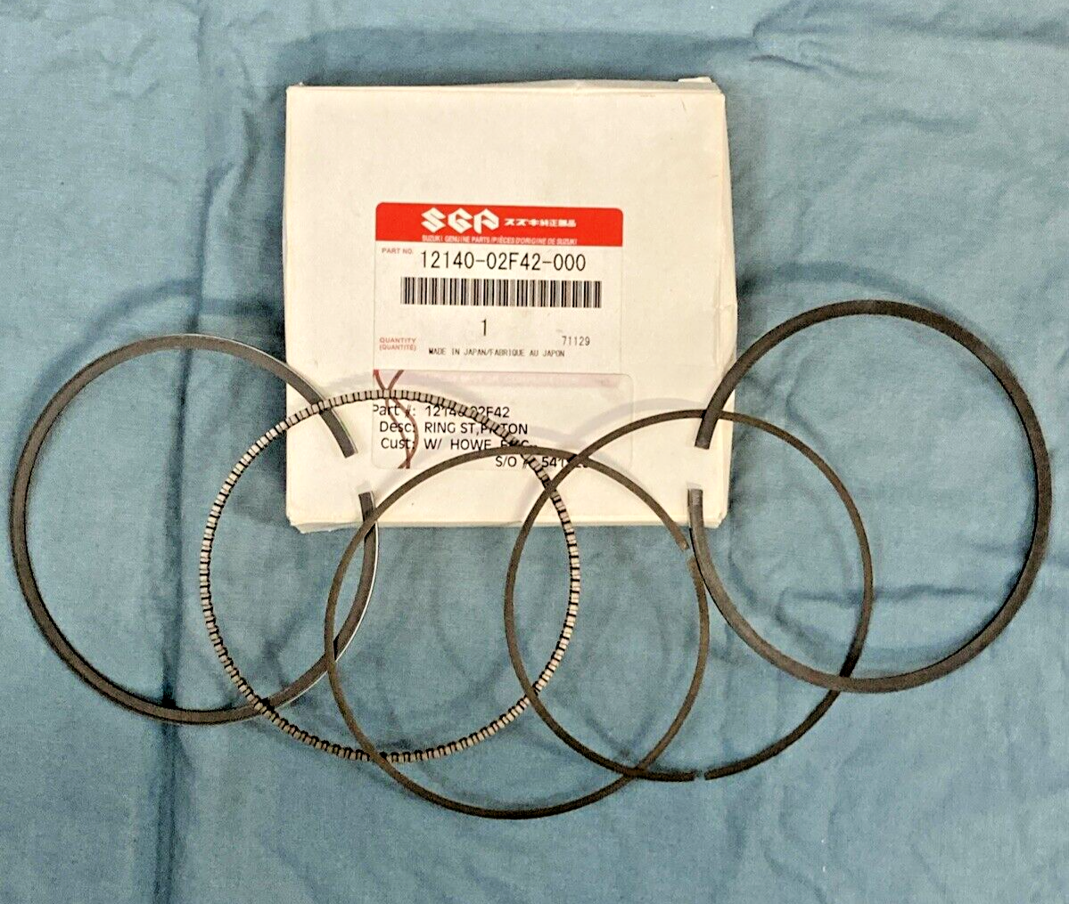 NEW GENUINE SUZUKI 12140-02F42-000 Ring Set, Piston