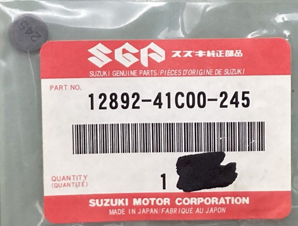 NEW GENUINE SUZUKI 12892-41C00-245 Shim Tappet (T:2.45)