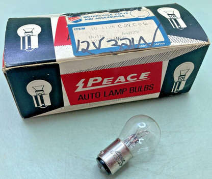 NEW PEACE A4829 AUTO LAMP BULB 12V, BAY15D, S-25, 32W