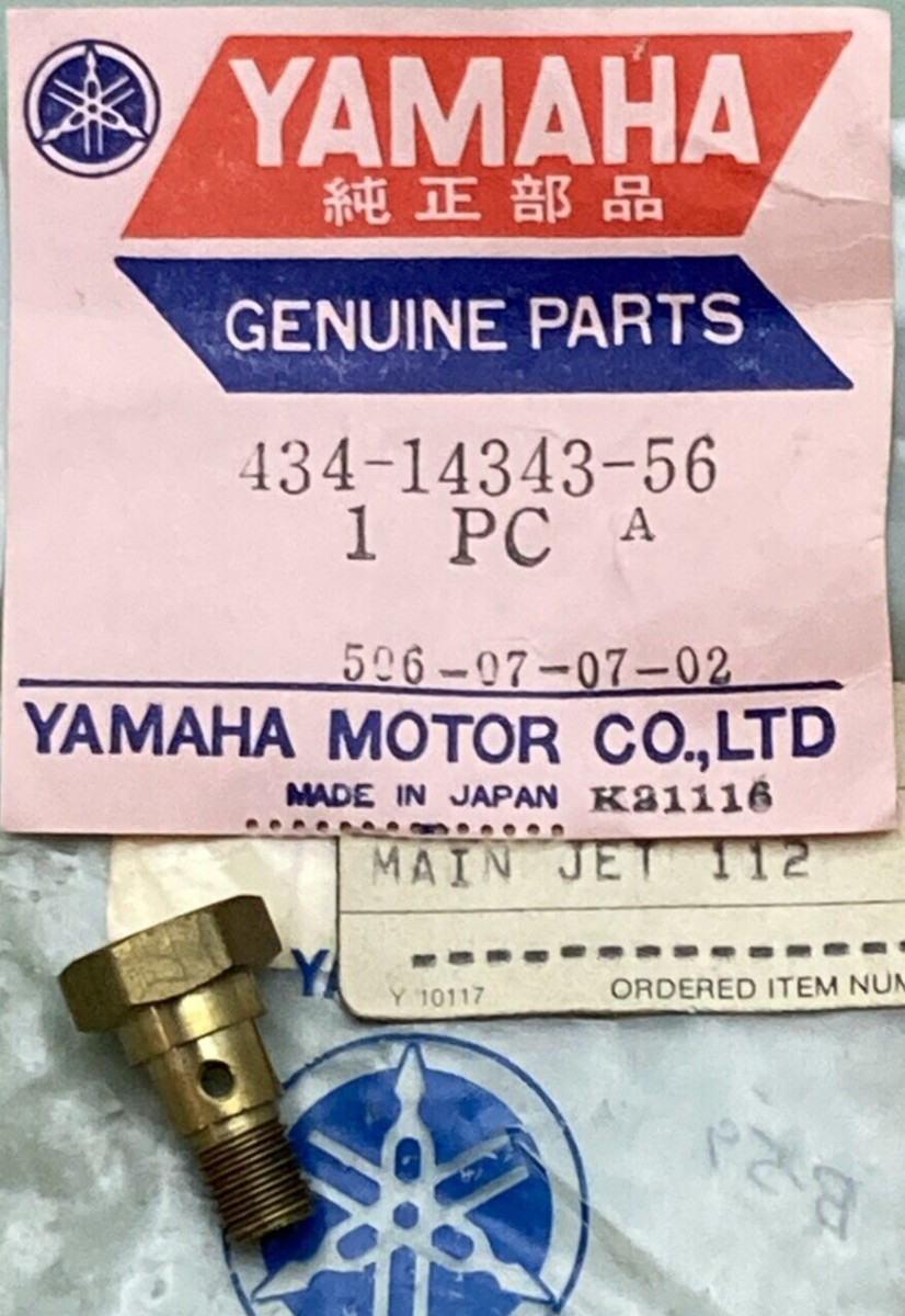 NEW GENUINE YAMAHA 434-14343-56 JET MAIN #112