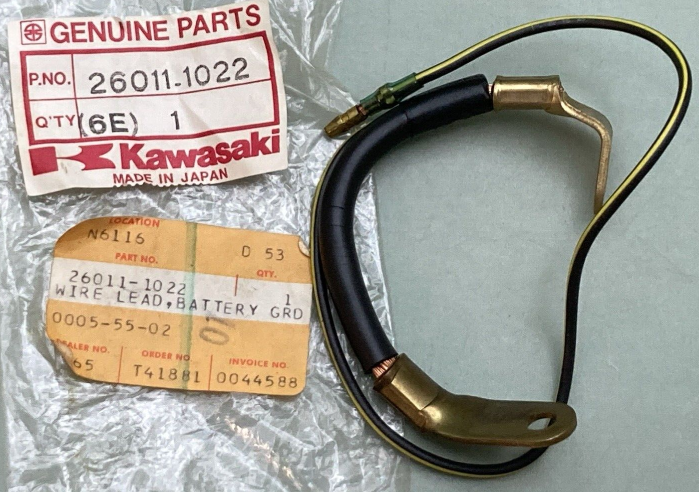 NEW GENUINE KAWASAKI 26011-1022 WIRE LEAD BATTERY GROUND