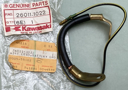 NEW GENUINE KAWASAKI 26011-1022 WIRE LEAD BATTERY GROUND