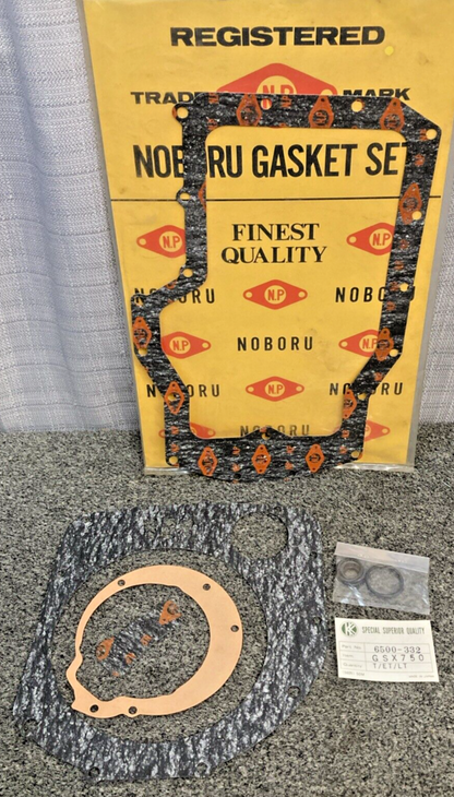 NEW NOBORU 6500-332 GSX750 GASKET SET, INCOMPLETE KIT