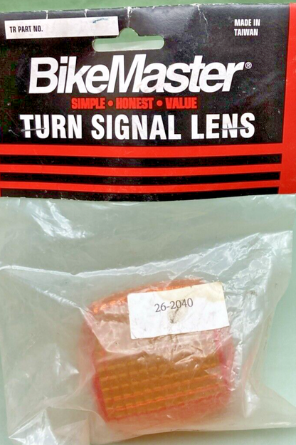 NEW GENUINE BIKEMASTER 26-2040 TURN SIGNAL LENS KAW FT/RR