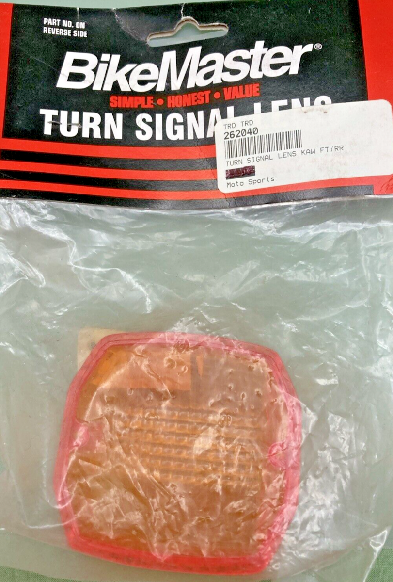 NEW GENUINE BIKEMASTER 26-2040 TURN SIGNAL LENS KAW FT/RR