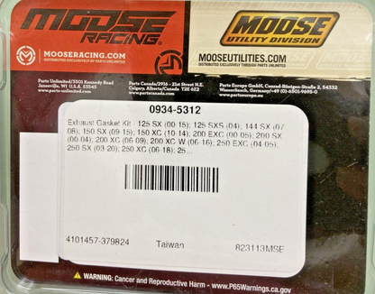 NEW GENUINE MOOSE RACING 0934-5312 EXHAUST GASKET KIT