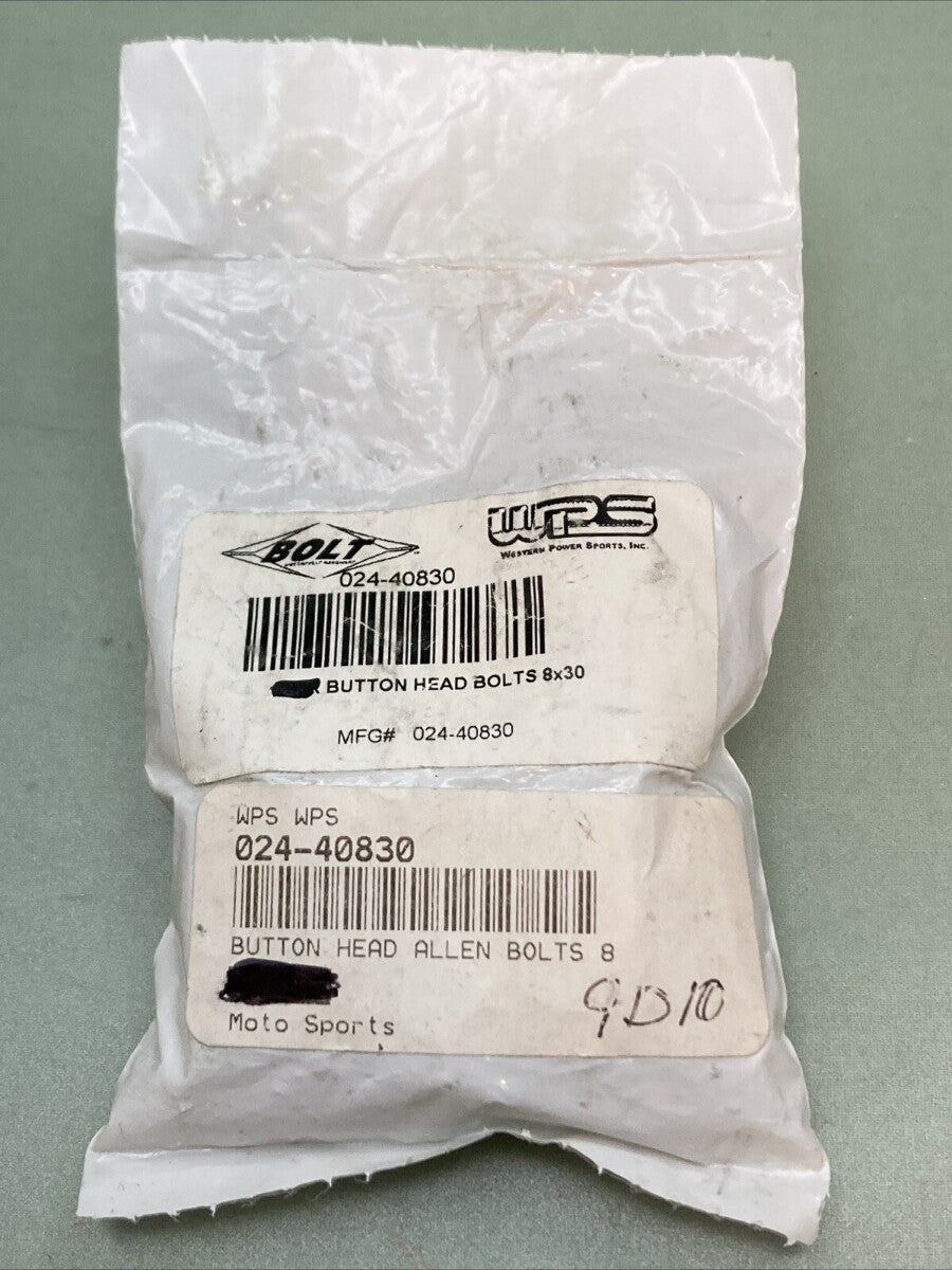 NEW GENUINE WPS 024-40830 BUTTON HEAD BOLTS, 8X30 10/PK