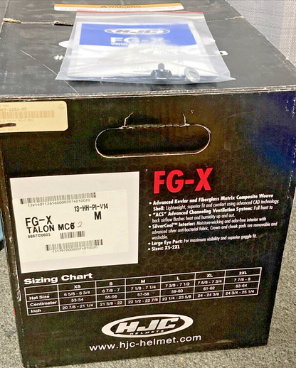 NEW GENUINE HJC FG-X TALON MC-2 HELMET, MED, BLUE