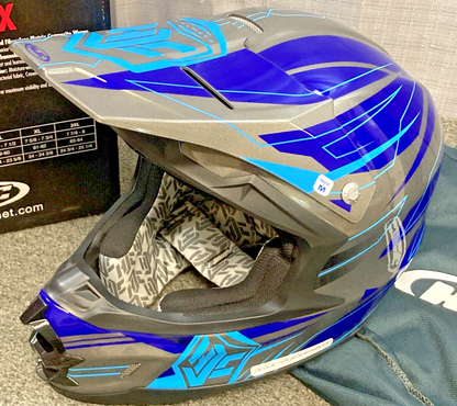 NEW GENUINE HJC FG-X TALON MC-2 HELMET, MED, BLUE