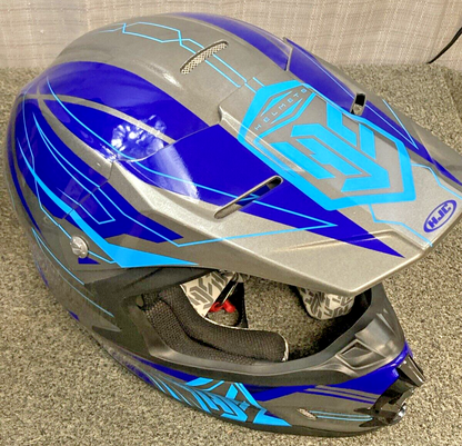 NEW GENUINE HJC FG-X TALON MC-2 HELMET, MED, BLUE
