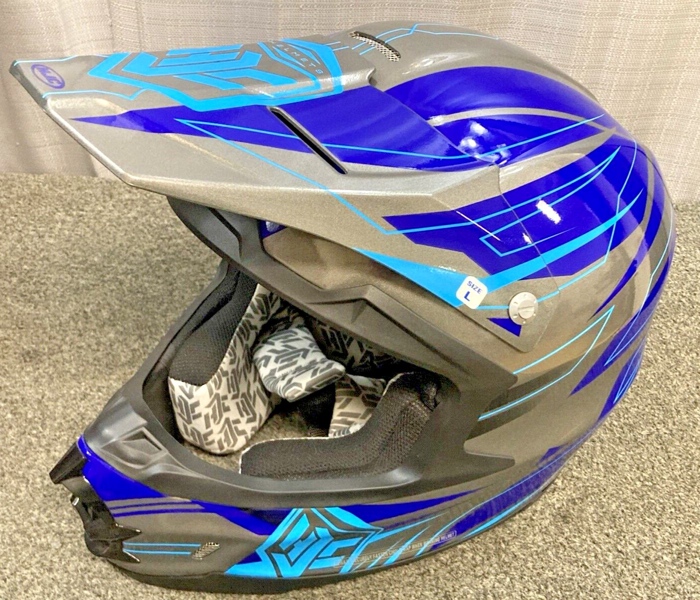 NEW GENUINE HJC FG-X TALON MC-2 HELMET, LG, BLUE