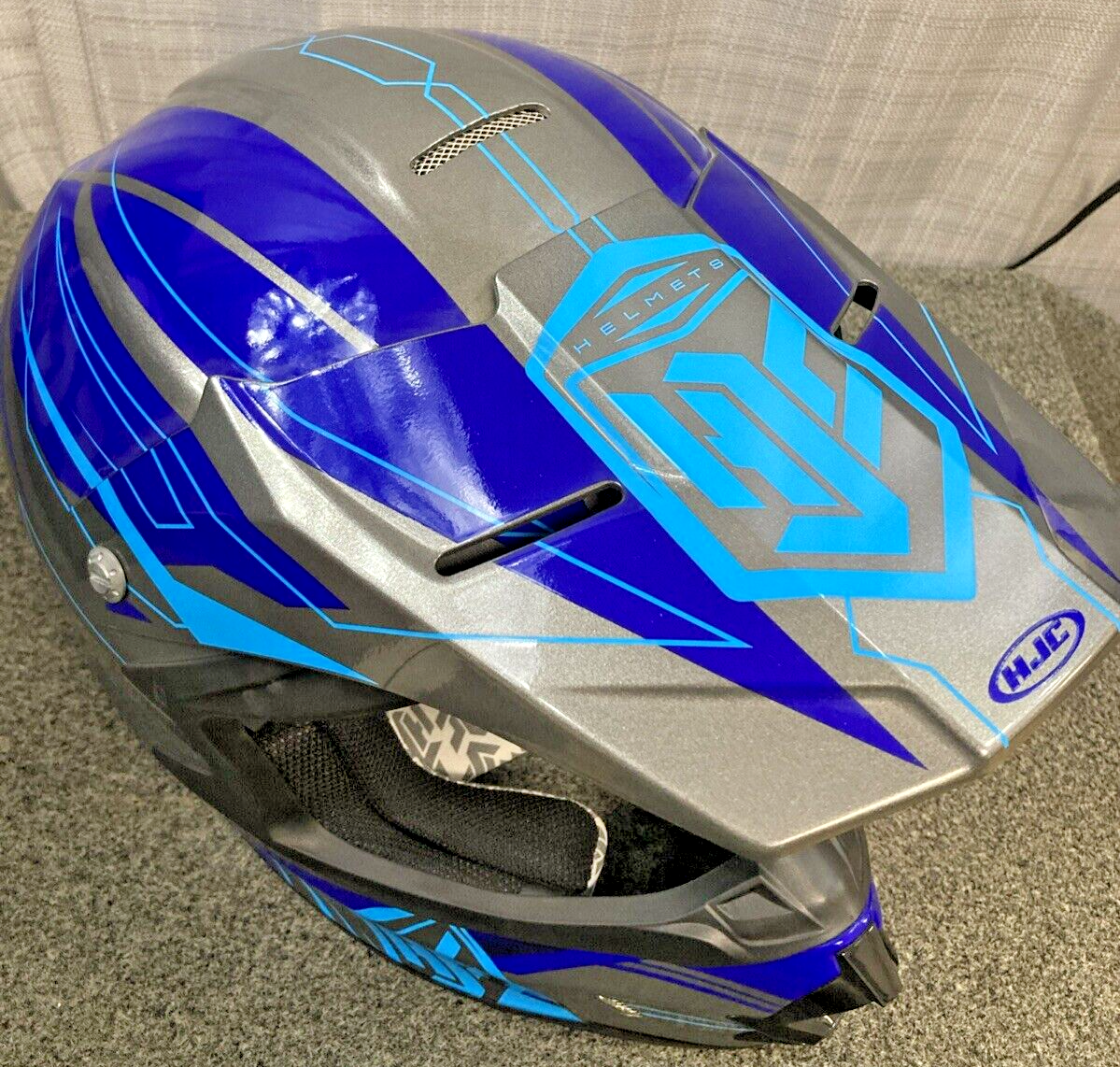 NEW GENUINE HJC FG-X TALON MC-2 HELMET, LG, BLUE
