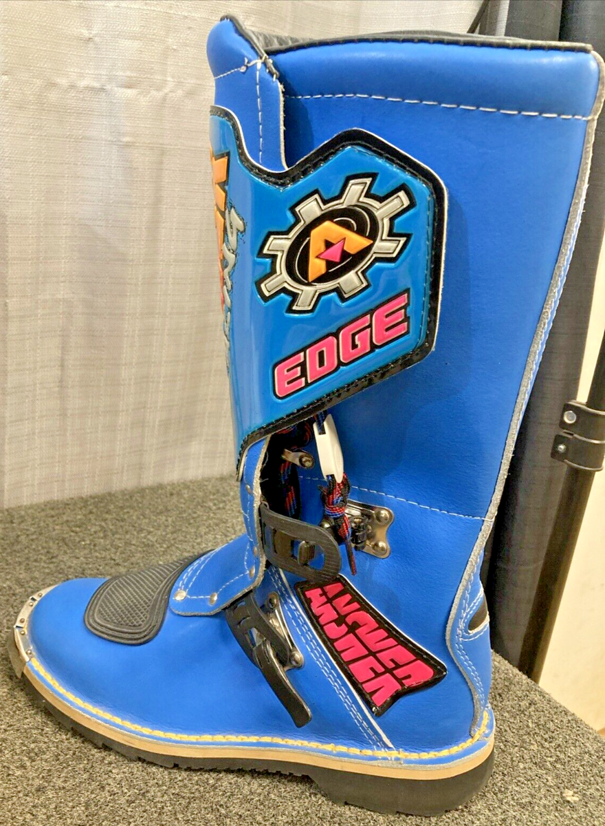NEW GENUINE ANSWER EDGE RACING BOOTS BLUE, MEN SIZE 8