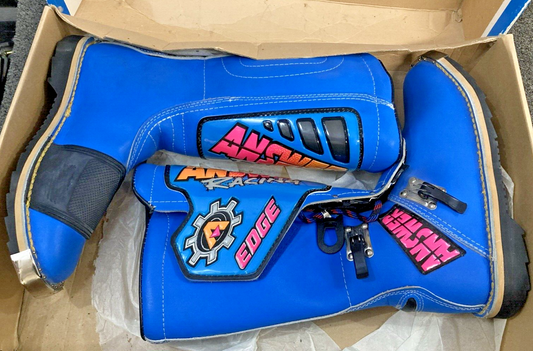 NEW GENUINE ANSWER EDGE RACING BOOTS BLUE, MEN SIZE 8