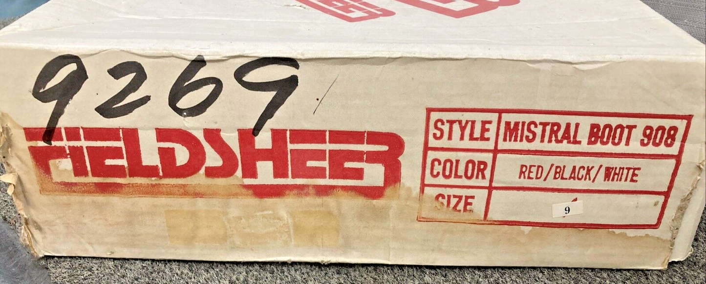 NEW GENUINE FIELDSHEER RACING BOOTS MEN SIZE 9, RED