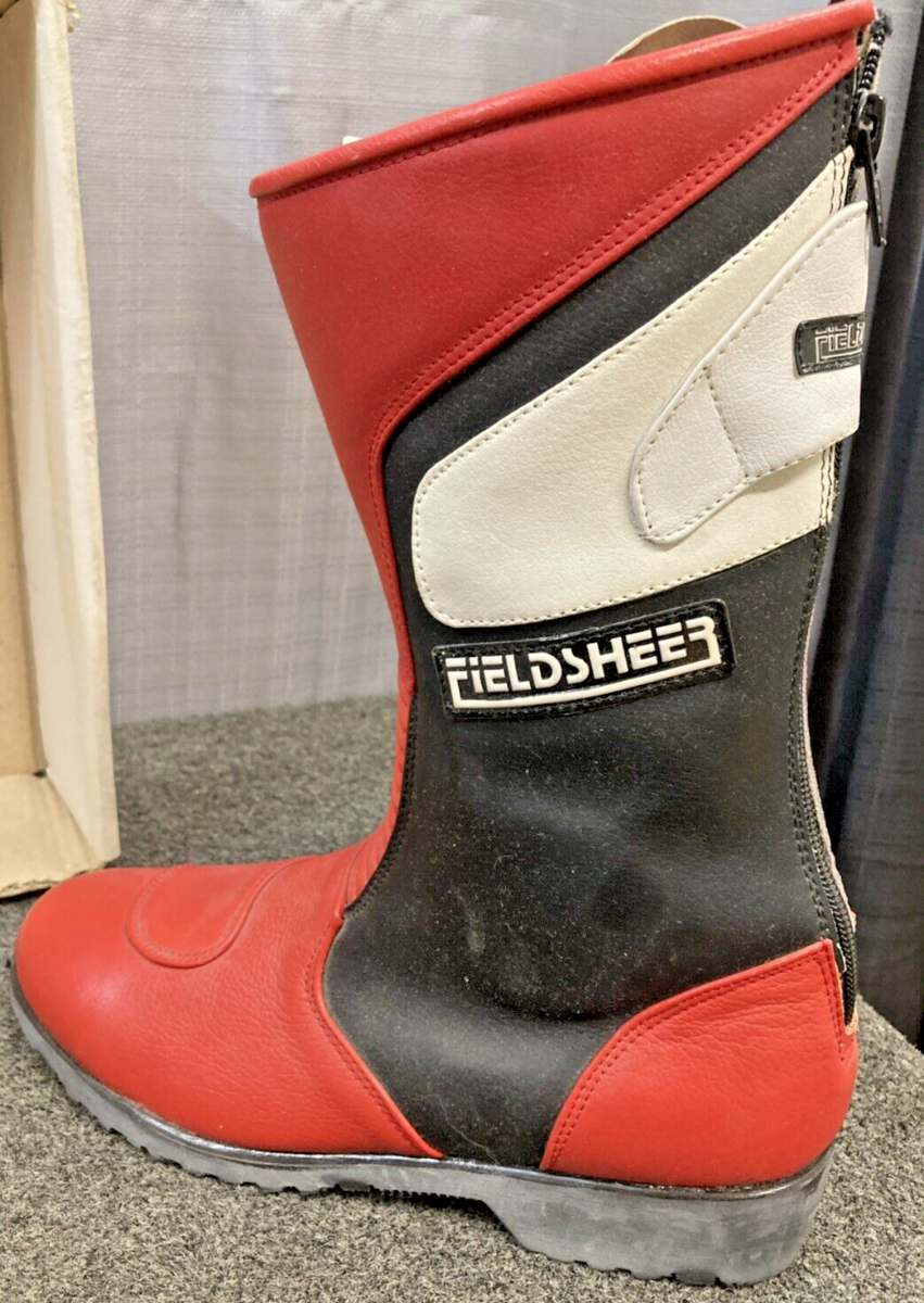 NEW GENUINE FIELDSHEER RACING BOOTS MEN SIZE 9, RED