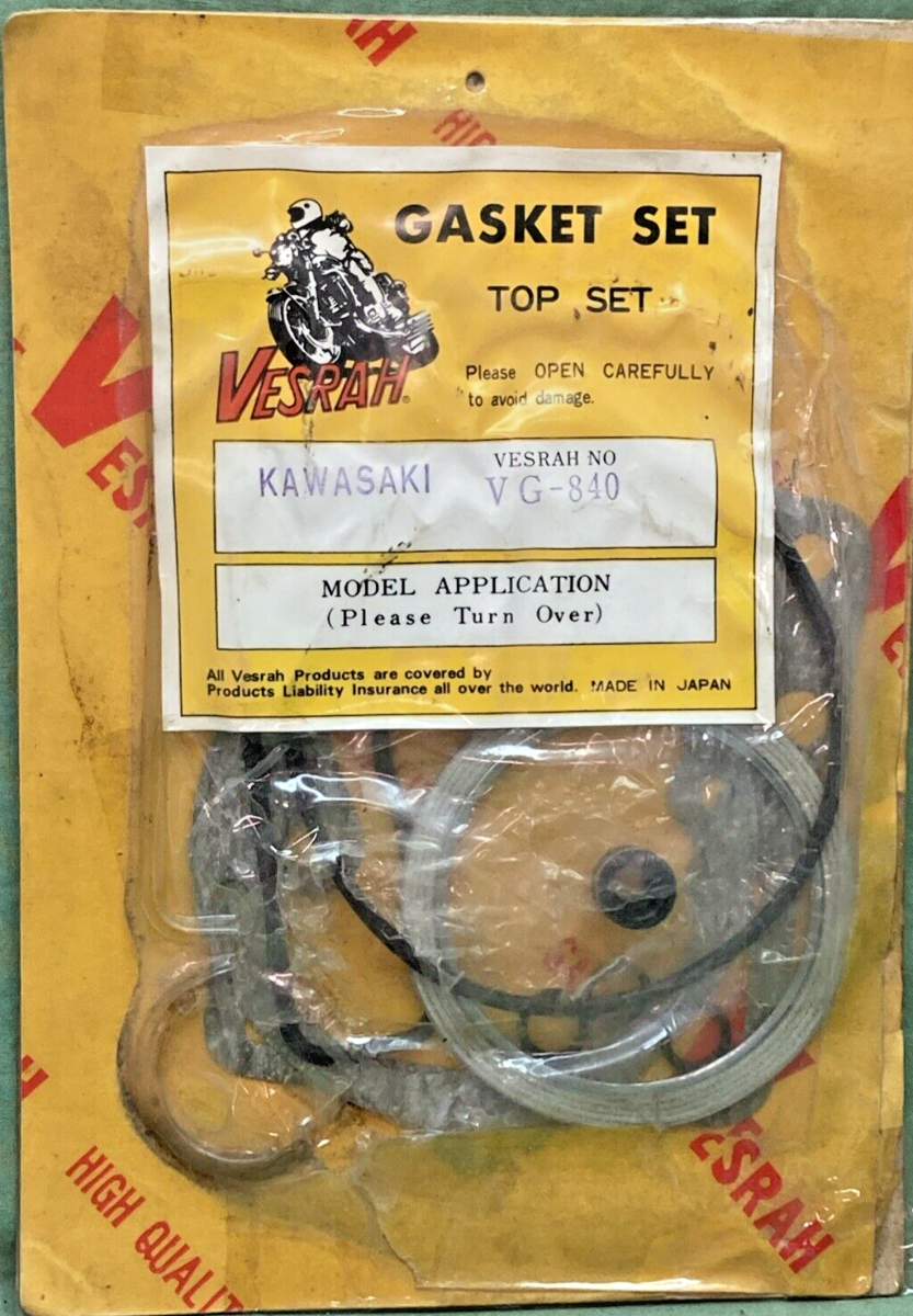 NEW GENUINE VESRAH VG-840 FOR KAWASAKI GASKET SET, INCOMPLETE KIT