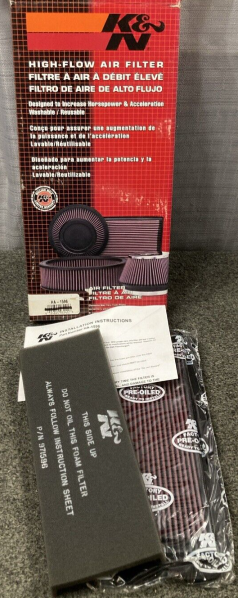 NEW GENUINE K&N HA-1596 AIR FILTER KIT
