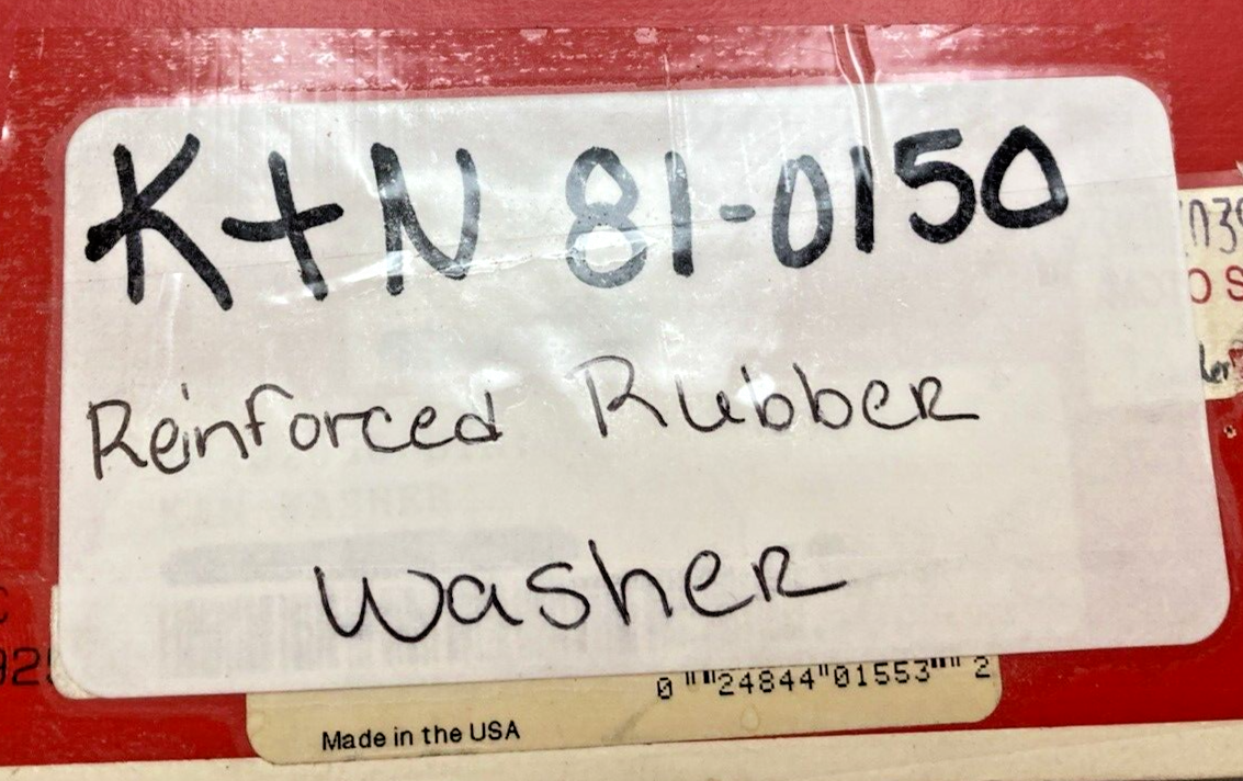QTY 10 NEW GENUINE K&N 81-0150 REINFORCED RUBBER WASHER, .250 Inch ID/1 Inch OD