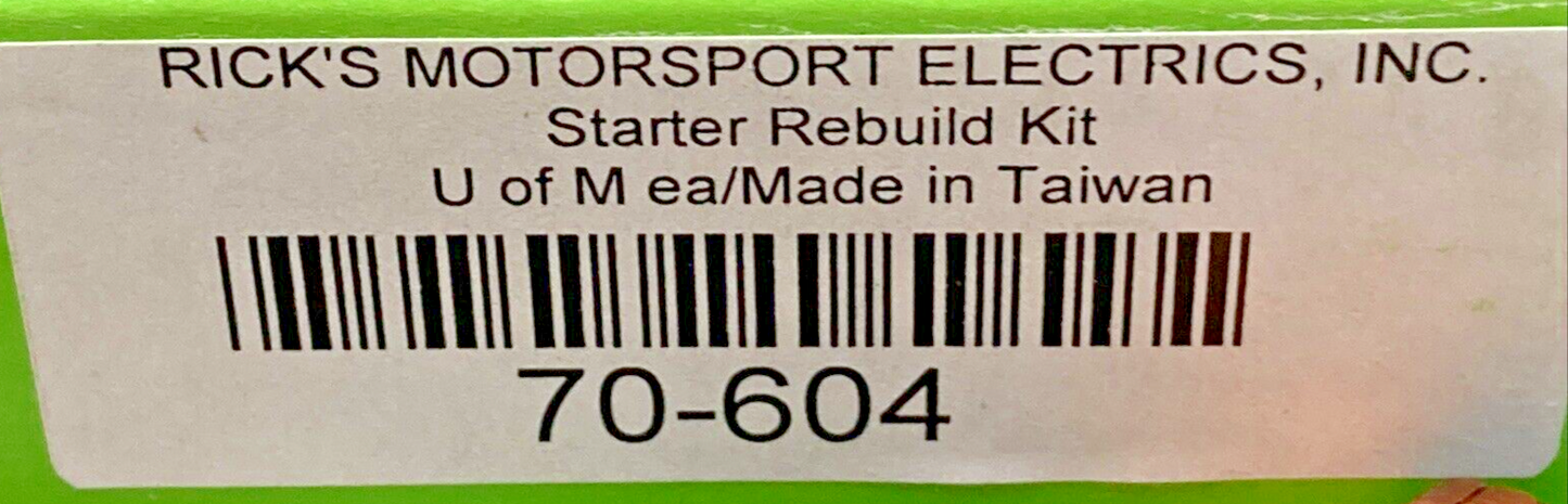 NEW GENUINE RICK'S MOTORSPORT ELECTRICS 70-604 STARTER REBUILD KIT