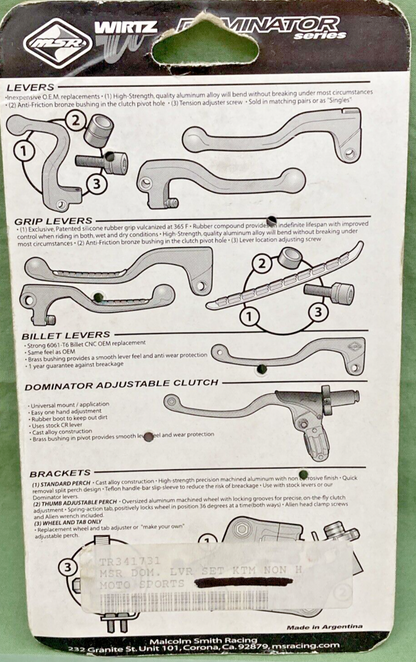 NEW GENUINE MSR 34-1731 DOM, LVR SET  KTM NON HYD