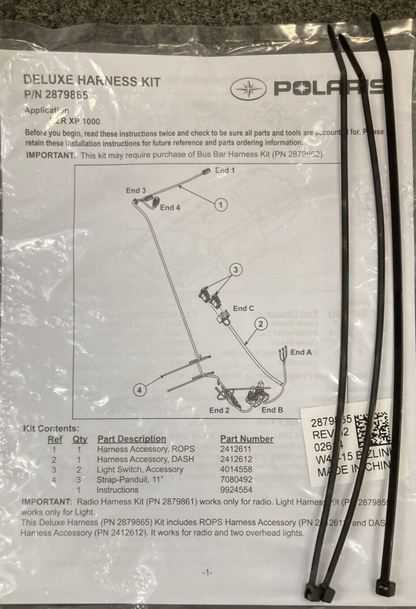 NEW GENUINE POLARIS 2879865 LED Y HARNESS DELUXE