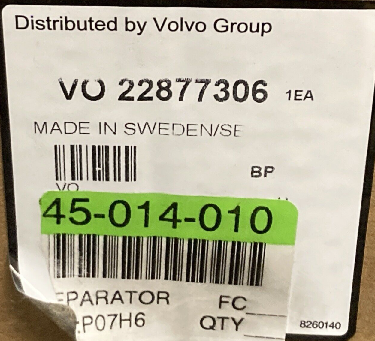 NEW GENUINE VOLVO 22877306 Crankcase Ventilation Oil Separator with Gasket