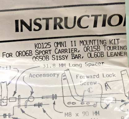 NEW KG K0125 OMNI II MOUNTING KIT FOR HONDA NIGHTHAWK 700 S '84-'85