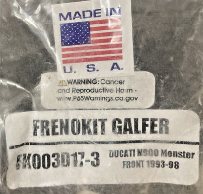NEW GENUINE GALFER FK003D17-3 Stainless Steel Front 3 Line Kit – Front Line