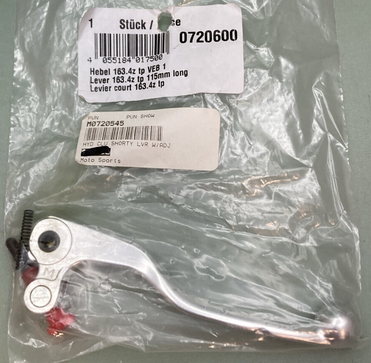 NEW GENUINE MAGURA 0720600 Hyd Clutch Shorty Lvr with Bushing, Plunger