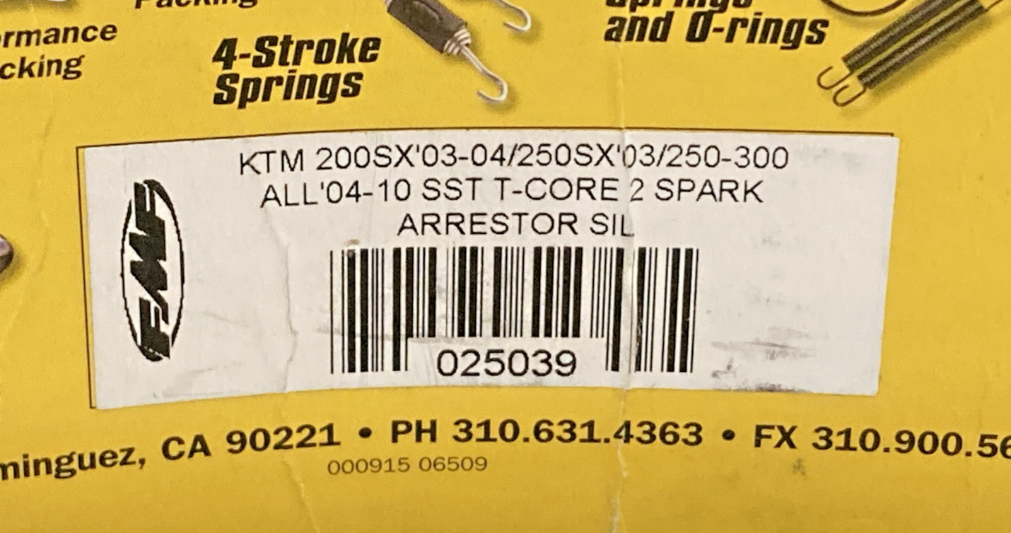 NEW GENUINE FMF 025039 SLIENCER MODEL TDS-3 TURBINECORE 2
