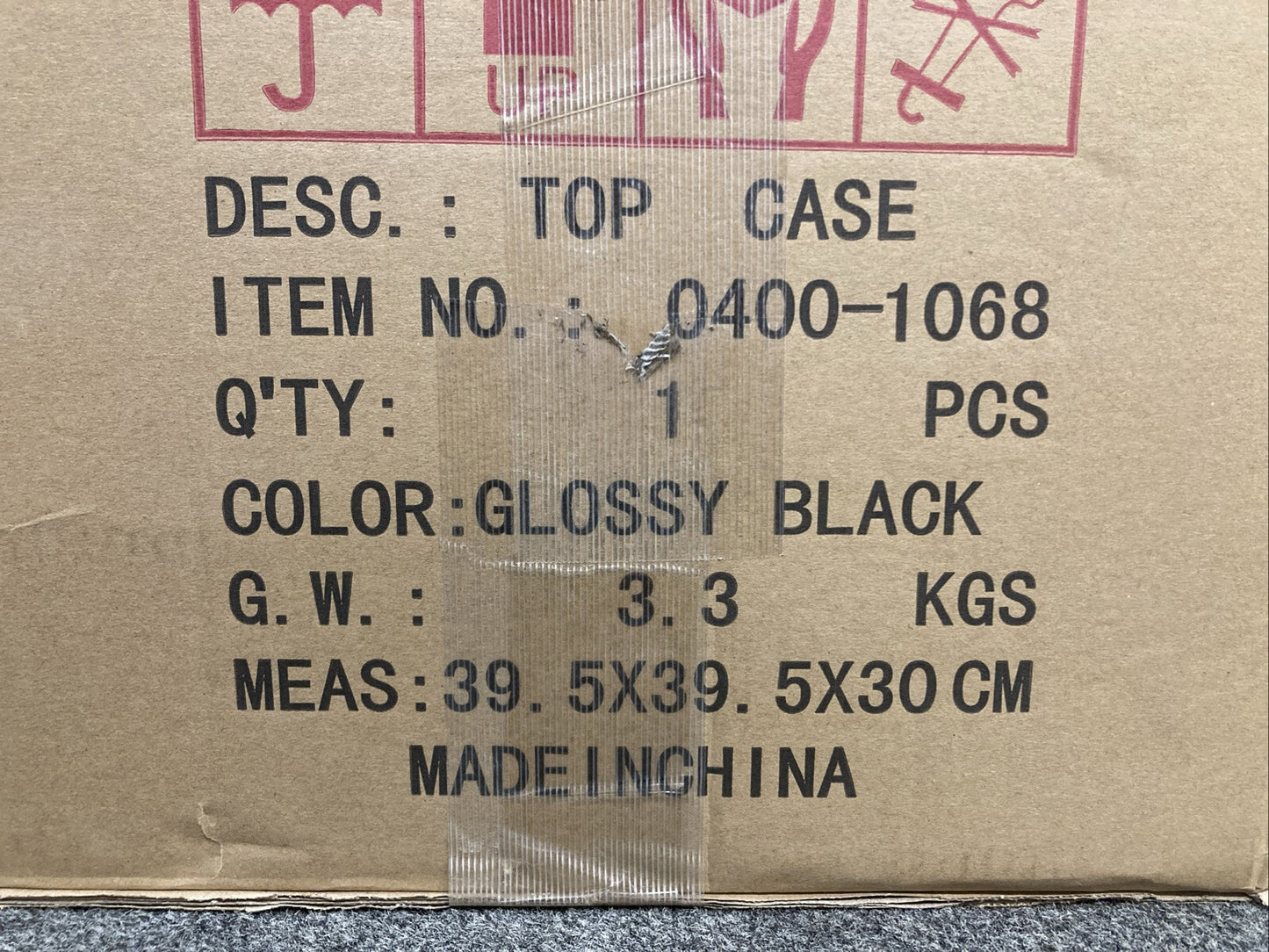 NEW GENUINE PRIMA 0400-1068 TOP CASE GLOSSY BLACK
